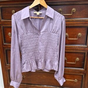 MICHAEL Michael Kors Lavender Smocked Blouse